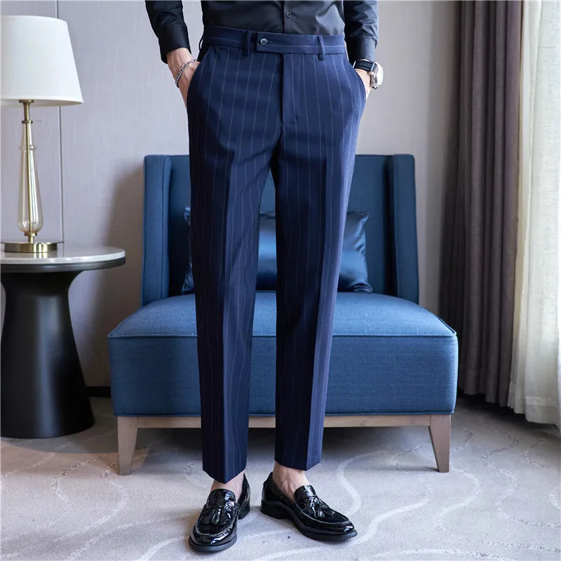 Pinstripe Suit Trousers for Men Norva